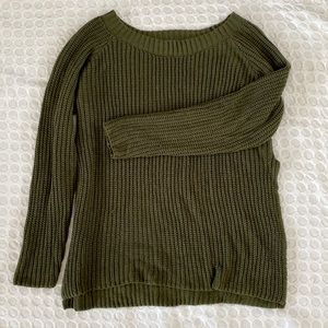 Oversized Sweater Charlotte Russe Olive Size Large